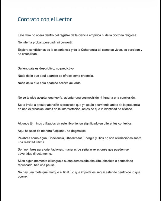 Una Teoría De Dios - Notas sobre Agua, Contención y Cambio